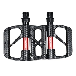 Generic Mountain Bike Pedal Bike Pedals Mountain Bike Pedals Bicycle BMX / Mountainbike Bike Pedal 9 / 16 Universal With Night Light Reflective Plate Parts Accessories Mtb Pedals (Color : Black)