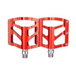 Naisde Mountain Bike Pedal Bike Pedals Mountain Bike Road Bike Metal Raceface Chester Pedals Wide Flat Plate Anti-slip 1Pair Red Bicycle supplies