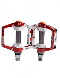 WANYD Mountain Bike Pedal Bike Pedals Mountain Road, Aluminum alloy bicycle pedal-red