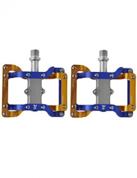 WANYD Spares Bike Pedals Mountain Road, CNC aluminum alloy mountain bike pedal-gold / blue