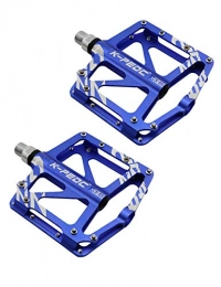 WANYD Spares Bike Pedals Mountain Road, Road Bike Aluminum Stud Design Wide Face Pedal-Blue