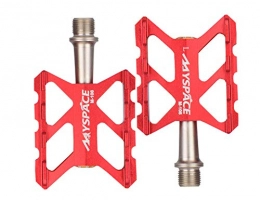 WANYD Mountain Bike Pedal Bike Pedals Mountain Road, Road bike pedals ultra light aluminum pedals-D11 red_one size