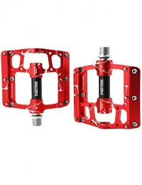 WANYD Spares Bike Pedals Mountain Road, Three-bearing mountain bike aluminum pedal-red
