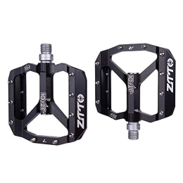 ComfYx Spares Bike Pedals MTB Bearing Aluminum Alloy Flat Pedal Bicycle Good Grip Lightweight 9 / 16 Pedals Big Mountain Bike Pedals (Color : JT01-Black)