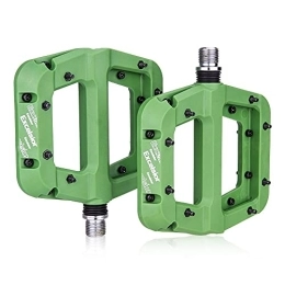 Generic Mountain Bike Pedal Bike Pedals MTB Bike Pedal Nylon 2 Bearing Composite 9 / 16 Mountain Bike Pedals High-Strength Non-Slip Bicycle Pedals Surface For Road BMX Mtb Pedals (Color : Green)