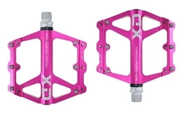 AMWRAP Spares Bike Pedals MTB Bike Pedals Bicycle Pedals 9 / 16 Inch Spindle Universal Cycling Pedals CNC Aluminium Alloy Lightweight Bike Pedals Mountain Bike Pedals (Color : Pink)