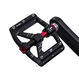 BEP Spares Bike Pedals, Non Slip Aluminum Alloy 3 Bearing Bicycle Widen Pedal for Mountain Road Trekking Bike, Black