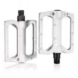 Madeinely Mountain Bike Pedal BIke Pedals Outdoors Bicycle Aluminum Alloy Ball Bearing Pedal With Anti Skid Peg Mountain Bike Pedals (Size:10 * 9.5 * 1.5cm; Color:White)