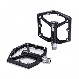 SXCXYG Spares Bike Pedals Road Bike Ultralight Sealed Pedals CNC Cycling Part Alloy Hollow Anti Slip Bearings System Mountain 12mm Axle Mtb Pedals (Color : JT07 Black)