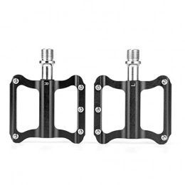 BRAZT Spares Bike Pedals, Sealed DU Bearing Bicycle Cycling Pedals, CNC Machined Aluminum Alloy Body, 9 / 16" Mountain Bike Pedals for MTB Road BMX Bikes, Black
