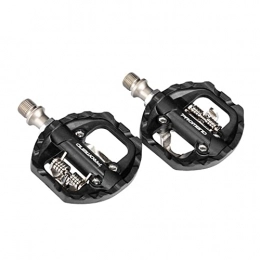 Bike Pedals SPD Cleat, Mountain Bike Pedals, Aluminum Alloy Bearing Flat Shoe Pedal with SPD Cleat, Suitable for Bicycle Mountain Bike Outdoor Fitness