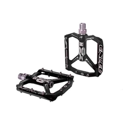 AMWRAP Spares Bike Pedals Ultralight Bicycle Pedal All CNC Mtb DH XC Mountain Bike Pedal L7U Material +DU Bearing Aluminum Pedals Mountain Bike Pedals (Color : Black)