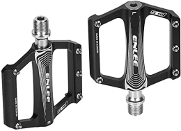 SUFUL Spares Bike Pedals Ultralight Mountain Bike Pedals Aluminum Bicycle Pedals 9 / 16" with Sealed Bearings & 10 pcs Anti-Slip Pins, Anti-Skid Mountain Bike Pedals Cycling Platform Pedals (Black)