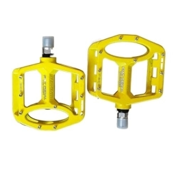 AMWRAP Spares Bike Pedals Ultralight Non-slip Magnesium Alloy Road Bike Pedals Mountain Bicycle Pedal Bike Parts Accessories Mountain Bike Pedals (Color : Yellow)