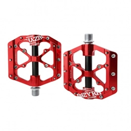 Yililay Mountain Bike Pedal Bike Pedals Universal Mountain Bicycle Pedals Platform Cycling Ultra Sealed Bearing Aluminum Alloy Flat Pedals Red Black 1PC
