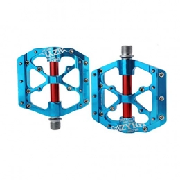 IUwnHceE Mountain Bike Pedal Bike Pedals Universal Mountain Bicycle Pedals Platform Cycling Ultra Sealed Bearing Aluminum Alloy Flat Pedals Red Blue 1pc