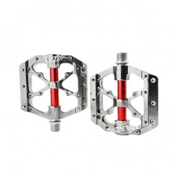 Bike Pedals Universal Mountain Bicycle Pedals Platform Cycling Ultra Sealed Bearing Aluminum Alloy Flat Pedals Red Silver 1pc