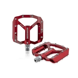 AMWRAP Mountain Bike Pedal Bike Pedals Utral Sealed Bike Pedals CNC Aluminum Body For MTB Road Bicycle Bearing Pedal Mountain Bike Pedals (Color : Red)