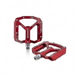 SXCXYG Mountain Bike Pedal Bike Pedals Utral Sealed Bike Pedals CNC Aluminum Body For MTB Road Folding Bike Bicycle 3 Bearing Bicycle Pedal Mtb Pedals (Color : Red)