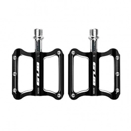 shuai Spares Bike PedalsAluminum Alloy Mountain Bike MTB Pedals Road Cycling DU Sealed Bearing Bicycle Pedals UltraLight Bike Pedal Parts Safe, light, strong and durable (Color : Black)