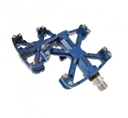 BIKERISK Spares BIKERISK Bike Pedal, CNC Machined Aluminum Alloy Body Sealed bearings, MTB BMX Cycling Bicycle Pedals 9 / 16" Cr-Mo Spindle, Blue