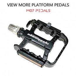 BIKERISK Spares BIKERISK Bike Pedals, Mountain Bicycles Pedals Flat Aluminum Alloy Platform Sealed Bearing Axle 9 / 16 Inch