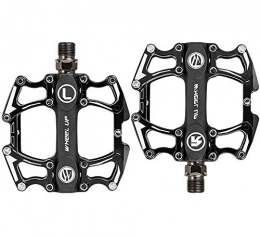 BIKERISK Spares BIKERISK Mountain Bicycle Pedals Wide Platform Bike Pedals Double MTB Pedals Bike Mountain Bike Flat Pedals Cycling Pedals with Anti-slip Locking Spindle and Durable Fixed Gear