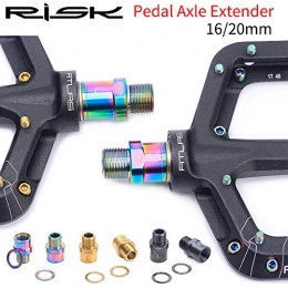 BIKERISK Spares BIKERISK Pedal extension shaft core mountain road bicycle lock pedal extension crank extender pedal extension extension, gold