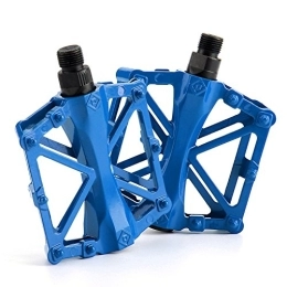 BINTING Spares BINTING Bike Pedals with 16 Anti Skid Pins, Lightweight Aluminum Alloy Platform Pedal for Mountain Road Bicycle, Blue