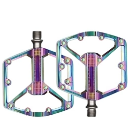BINTING Spares BINTING Bike Pedals with Anti-Skid Pin Aluminum Sealed Bearing Lightweight Platform for Road Mountain BMX MTB Bike, Multicolor