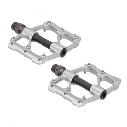 bizofft Spares bizofft Mountain Bike Pedals, Bike Pedals Non Slip with Anti Slip Nails for Bicycle Maintenance for Road Mountain Bike(Titanium)