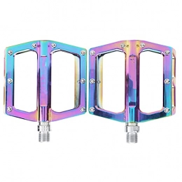 Bnineteenteam Spares Bnineteenteam 1 Pair Universal Pedal, Bicycle Pedals Aluminum Alloy Electroplated Colorful Pedals for Mountain Bikes