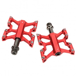 Bnineteenteam Mountain Bike Pedal Bnineteenteam Bike Pedals, Mountain Bike CNC Aluminum Alloy Pedal with 3 Bearing(Red)