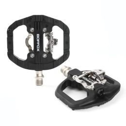 BOFFOX Spares BOFFOX Bicycle Pedals for SPD Mountain Bike Pedals Double Function Bicycle Flat Pedals and Click Pedals 9 / 16 Inch Platform Pedals for Trekking / MTB / Road Bike