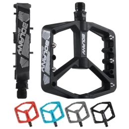 BOLANY Mountain Bike Pedal BOLANY Mountain Bike Pedals, Nylon Fiber MTB Pedals Doub Bearing Bicycle Flat Pedals, 9 / 16" Lightweight Platform for Road Mountain BMX MTB Bike
