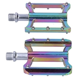 BOLORAMO Spares BOLORAMO Bike Pedals, MTB Pedals Bicycle Pedals 2 Pcs Electroplating Colorful Mountain Cycling Bike Pedals for MTB BMX Bicycle Cycling Road Bike