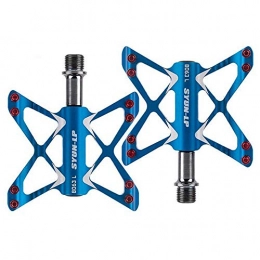 BOSSCHONG Spares BOSSCHONG Bicycle Pedals Carbon Alloy Mountain Bike Flat Platform Pedals Butterfly Shaped Pedals For Bike, Blue