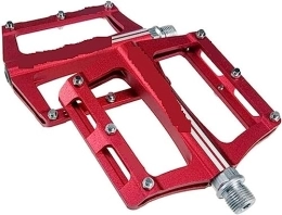 BUNGAA Spares Bottom brackets, Bicycle Pedals, Mountain Bike 8 Colors Platform Alloy Road Ultralight MTB Bicycle Pedal Bike Accessories (Color : Rood)