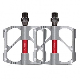Breale Mountain Bike Pedal Breale 1 Pair Aluminium Alloy MTB Mountain 9 / 16 Inch Bike Pedals Platform Slip Bicycle Flat Alloy Pedals Road Cycling MTB Bike Accessories, 1906332MACABOLO, silver
