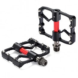BTTKW Mountain Bike Pedal BTTKW 3 Bearing Pedals Mountain Bike Pedal with 3 Seal Bearing 9 / 16 MTB Light Weight Pedals for Bicycle Mountain Bike Bearing Pedal Bicycle Pedal(Color:black)
