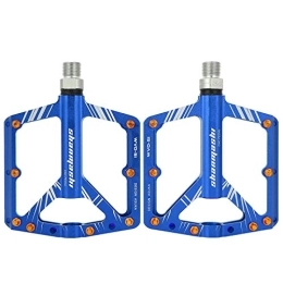 Buachois Spares Buachois Aluminum Alloy Bicycle Pedals, Mountain Bike Pedal, Non-slip Ultralight Flat Ball Bearing Pedal for Mountain Bike (5.2 * 4 * 0.8in)(Blue)