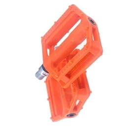 BUMSIEMO Mountain Bike Pedal BUMSIEMO Bicycle Nail Stunt Nail Bike Pedals Hybrid With Anti Slip Mountain Aluminum Alloy Fiber Orange