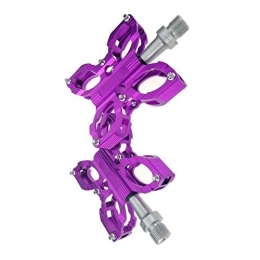 BUMSIEMO Mountain Bike Pedal BUMSIEMO Bicycle Pedals Butterfly Shape New Anti Slip Aluminum Mountain Bike Purple