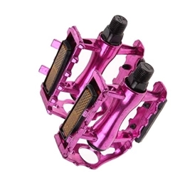 BUMSIEMO Mountain Bike Pedal BUMSIEMO Fixed Gear Mountain Bike Bicycle Pedal Foot Pegs Outdoor Riding Pink 1 Pair