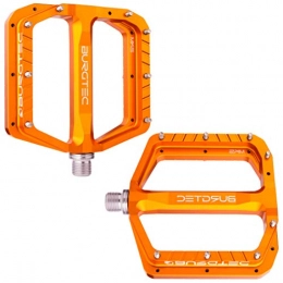 Burgtec Spares Burgtec Penthouse MK5 Flat Steel Axle MTB Pedals - Orange, Pair / Mountain Bike Wide Platform Trail Enduro Downhill Dirt Jump Freeride Cycling Part Cycle Ride Sticky Grip Pin Bicycle Component 9 / 16