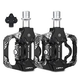 burko Spares burko Bicycle Pedal, MTB Bike Pedals Dual Platform SPD Clipless Bicycle Pedals Sealed Bearing for MTB Mountain Road Bikes