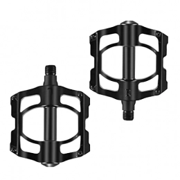 BUYYUB Mountain Bike Pedal BUYYUB 1 Pair of Mountain Quick Release Portable Flat Bike Pedals, Bicycle Aluminum Alloy Black Accessories, 3 Bearings