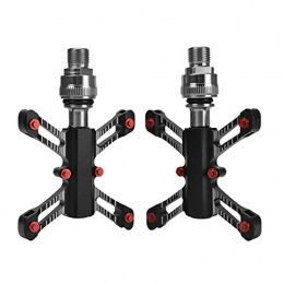 BUYYUB Spares BUYYUB Mountain Bike Black Pedals, Quick Release, Aluminum Alloy Ultralight Pedals, Folding Bike / road Bike Accessories