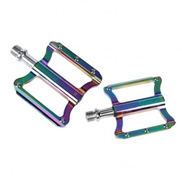 BUYYUB Mountain Bike Pedal BUYYUB Mountain Bike Pedals, Ultra-light Aluminum Alloy Seven Color Sealed Bearing Mountain Bike Accessories, High Strength Road Pedals