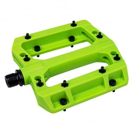 BV Spares BV 9 / 16" Mountain Bike Pedals, Ultra Strong, Nylon Fiber, Non-Slip Lightweight… (Green)